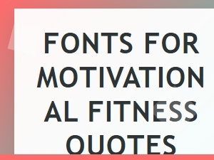 Motivational Fitness Quote Fonts for Instagram
